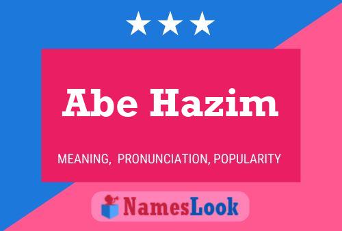 Постер имени Abe Hazim