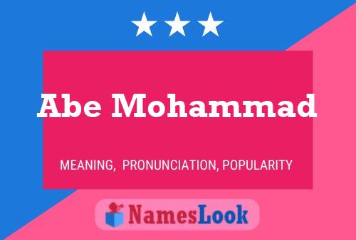 Постер имени Abe Mohammad