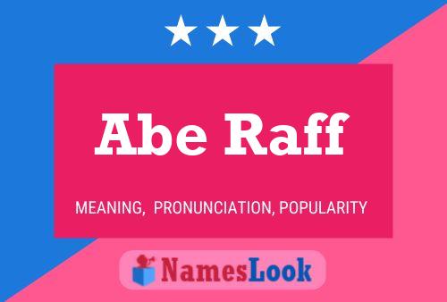 Постер имени Abe Raff