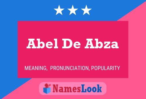 Постер имени Abel De Abza