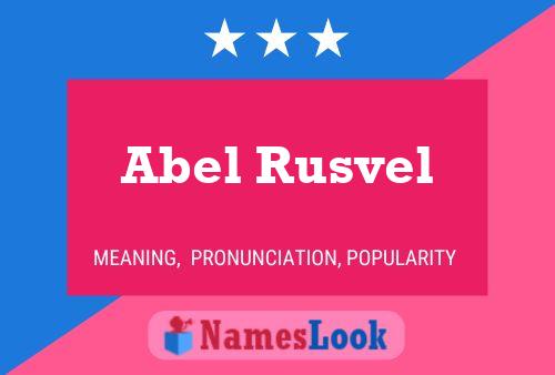 Постер имени Abel Rusvel