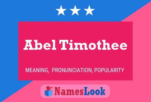 Постер имени Abel Timothee