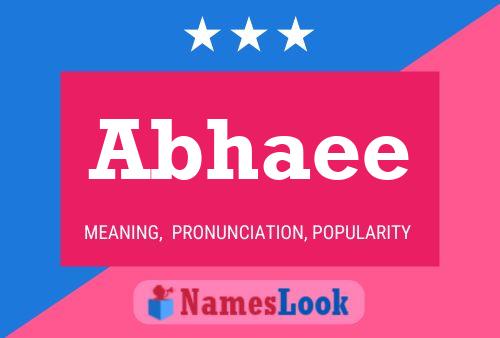 Постер имени Abhaee