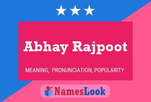 Постер имени Abhay Rajpoot