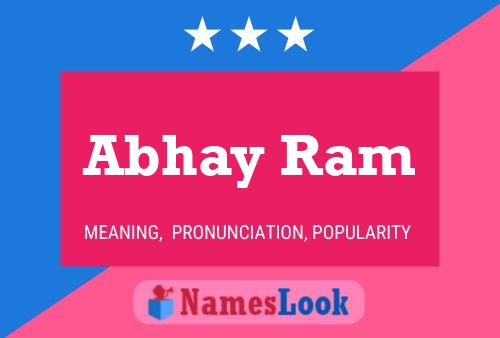 Постер имени Abhay Ram