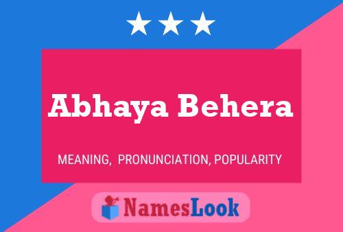 Постер имени Abhaya Behera