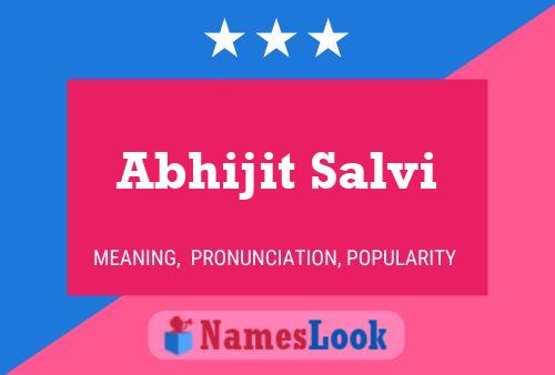 Постер имени Abhijit Salvi