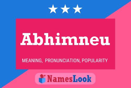 Постер имени Abhimneu