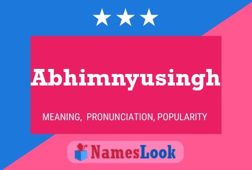 Постер имени Abhimnyusingh