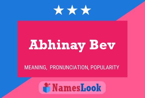 Постер имени Abhinay Bev