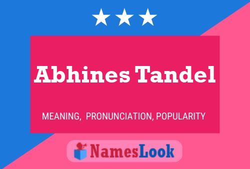 Постер имени Abhines Tandel