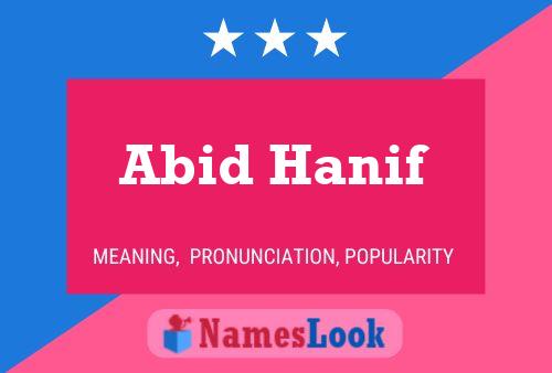 Постер имени Abid Hanif