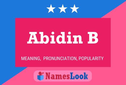 Постер имени Abidin B