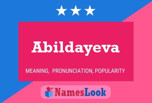 Постер имени Abildayeva