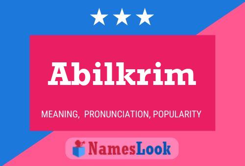 Постер имени Abilkrim