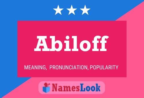 Постер имени Abiloff