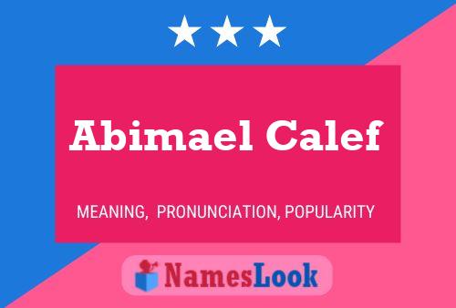 Постер имени Abimael Calef