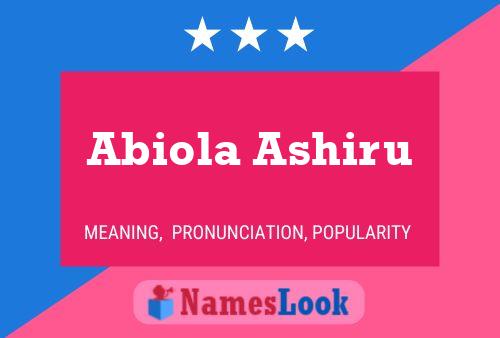 Постер имени Abiola Ashiru