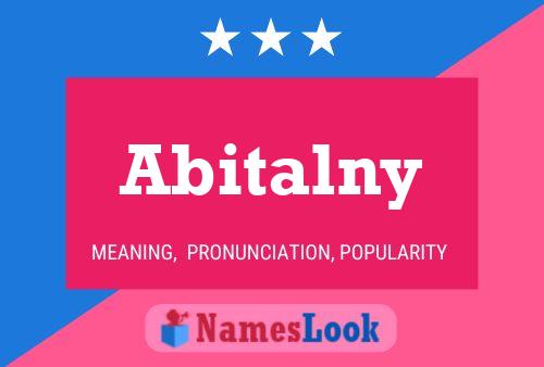 Постер имени Abitalny