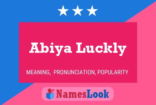 Постер имени Abiya Luckly