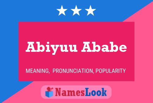 Постер имени Abiyuu Ababe