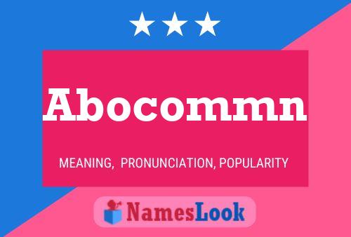 Постер имени Abocommn