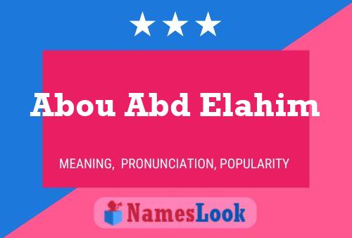 Постер имени Abou Abd Elahim