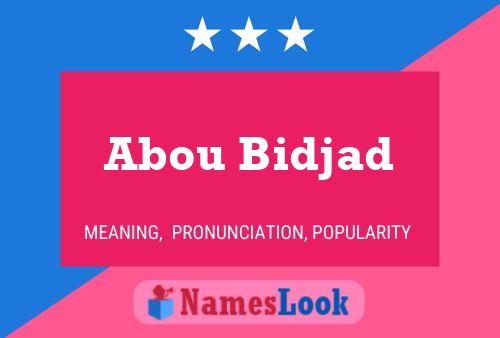 Постер имени Abou Bidjad