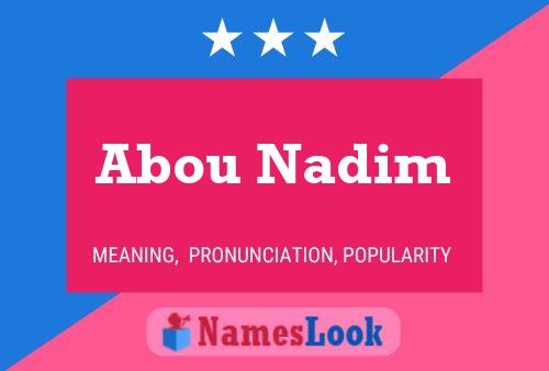 Постер имени Abou Nadim