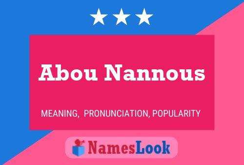 Постер имени Abou Nannous