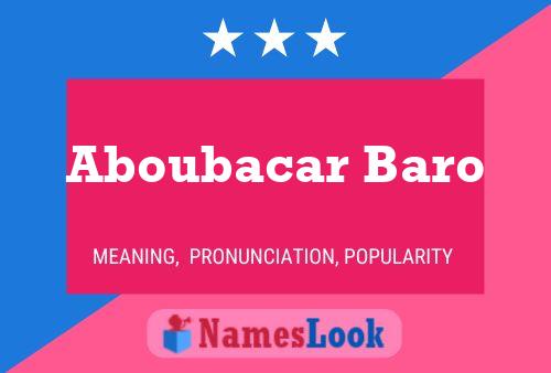 Постер имени Aboubacar Baro