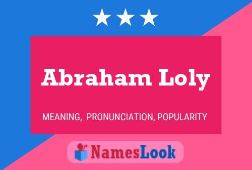 Постер имени Abraham Loly