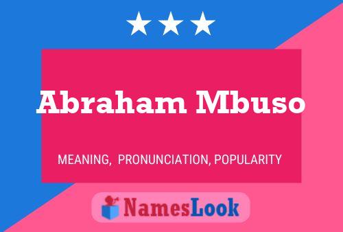 Постер имени Abraham Mbuso