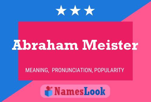 Постер имени Abraham Meister