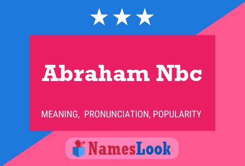 Постер имени Abraham Nbc