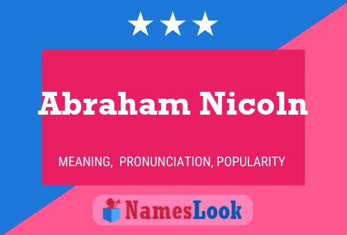 Постер имени Abraham Nicoln