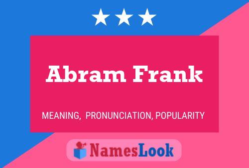 Постер имени Abram Frank