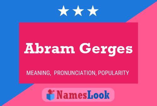 Постер имени Abram Gerges