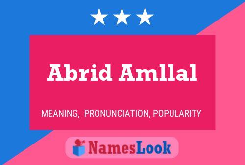 Постер имени Abrid Amllal