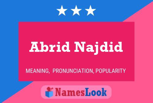 Постер имени Abrid Najdid