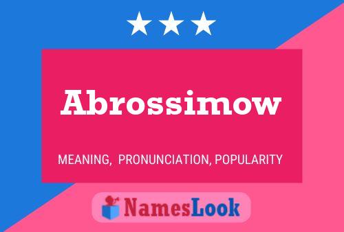 Постер имени Abrossimow