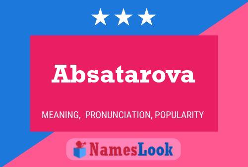 Постер имени Absatarova