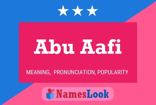 Постер имени Abu Aafi