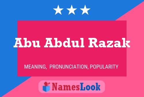 Постер имени Abu Abdul Razak