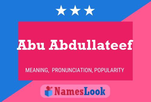 Постер имени Abu Abdullateef