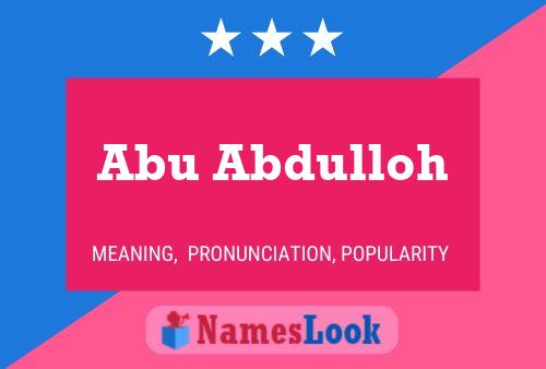 Постер имени Abu Abdulloh