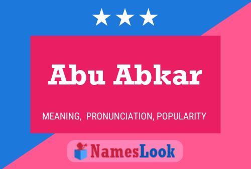 Постер имени Abu Abkar