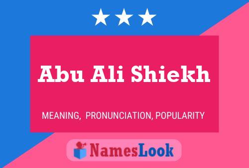 Постер имени Abu Ali Shiekh