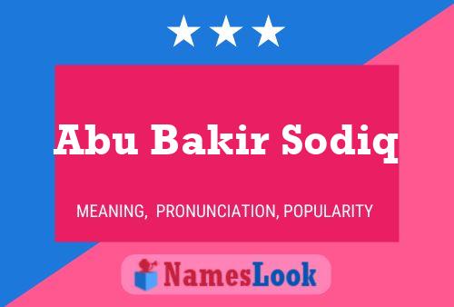 Постер имени Abu Bakir Sodiq