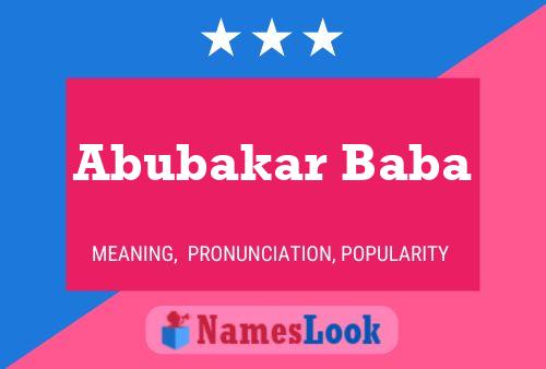 Постер имени Abubakar Baba